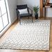 Gray/White 96 x 0.31 in Indoor Area Rug - Dakota Fields Dobbins Geometric Handmade Tufted Wool Ivory/Gray Area Rug Wool | 96 W x 0.31 D in | Wayfair