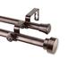 Red Barrel Studio® Embarcadero Double Curtain Rod Plastic/Metal in Brown | 1.62 H x 170 W x 2 D in | Wayfair RDBT2874 41378282