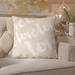 Willa Arlo™ Interiors Severus Outdoor Square Pillow Cover & Insert Polyester/Polyfill blend in White/Brown | 18 H x 18 W x 4 D in | Wayfair