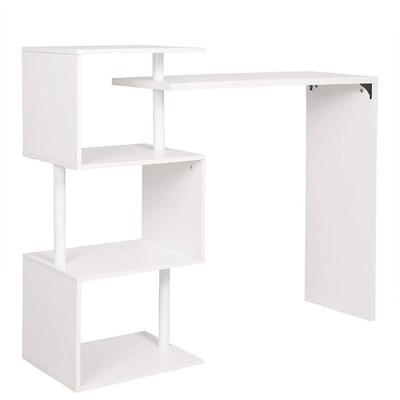 Woltu - Bartisch Stehtisch Bistrotisch Bartheke Tresentisch, mit 3 Ablageflächen, aus Metall & mdf, Image
