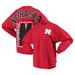 Women's Scarlet Nebraska Huskers Loud n Proud Spirit Jersey T-Shirt