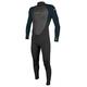 O'Neill Wetsuits Jungen Reactor II 3/2mm Back Zip Full Wetsuit Neoprenanzug, Black/Slate, 10