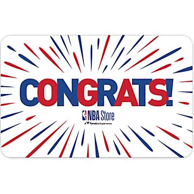 "NBA Store Congratulations Gift Card ($10 - $500)"