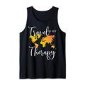 Travel Is my Therapy T-Shirt Travel Blogger Backpacker Tank Top