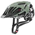 uvex quatro - sicherer MTB-Helm für Damen und Herren - individuelle Größenanpassung - verstellbarer Schirm - pixelcamo - olive - 52-57 cm