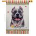 Breeze Decor Bulldog Happiness - Impressions Decorative 2-Sided Polyester 40 x 28 in. House Flag in Gray | 40 H x 28 W in | Wayfair