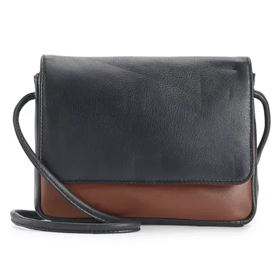 ili double entry leather crossbody bag