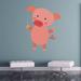 Design W/ Vinyl Pink Piggy Cute Pig Adorable Cartoon Wall Decal Metal in Orange/Pink/Red | 40 H x 20 W in | Wayfair 1 Timmy 726d