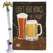 Breeze Decor Craft Beer Brings Cheer - Impressions Decorative 2-Sided Polyester 40 x 28 in. Flag Set in Black/Brown | 40 H x 28 W x 4 D in | Wayfair