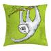 East Urban Home Sloth Decorative Branch Square Pillow Cover Polyester | 20 H x 20 W x 2 D in | Wayfair ESUN7611 44249456