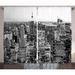 East Urban Home New York Panorama of Manhattan High Buildings of City Famous Monument USA Black & White Photo Graphic Print | 90 H in | Wayfair