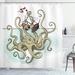 Zoomie Kids Silvia Pirate Ship Greek Myth Single Shower Curtain Polyester | 70 H x 69 W in | Wayfair ZMIE2977 39391835