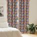 East Urban Home Ambesonne Mandala 2 Panel Curtain Set, Colorful Abstract Sixties Inspired Pattern Flower Design w/ Stripes Lines | 63 H in | Wayfair