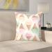 East Urban Home Printables Watercolor Ice Cream Cone Throw Pillow Polyester/Polyfill blend | 16 H x 16 W x 1.5 D in | Wayfair EUHG4232 42268767