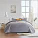 Red Barrel Studio® Microfiber Reversible Quilt Set Microfiber in Gray | Full/Queen Quilt + 2 Shams | Wayfair 61701EC50B83481CA327009DAD30D269