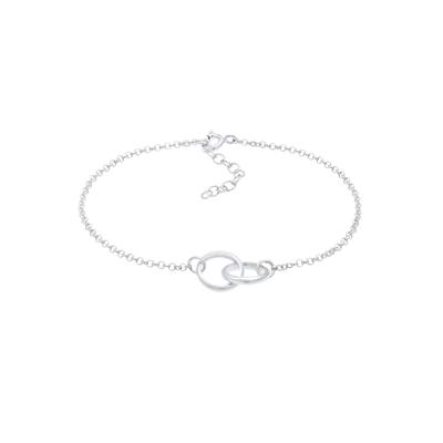 Elli - Erbskette Kreise Ringe Verbunden Basic 925 Silber Armbänder & Armreife 1 ct Damen