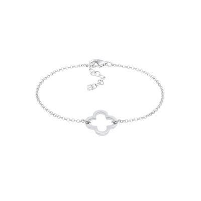 Elli - Kleeblatt Cut-Out Design Glück Talisman 925 Silber Armbänder & Armreife 1 ct Damen