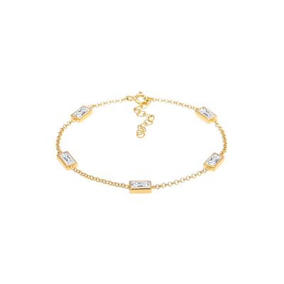 Elli - Klassisch Baguette Zirkonia Kristalle 925 Silber Armbänder & Armreife 1 ct Damen