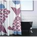 Bay Isle Home™ Grand Ridge Floral Single Shower Curtain Polyester in Blue/Indigo | 73 H x 70 W in | Wayfair BAYI5710 34521294