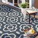 Blue/Navy 108 x 0.25 in Area Rug - Winston Porter Herefordshire Geometric Navy/Beige Indoor/Outdoor Area Rug, | 108 W x 0.25 D in | Wayfair