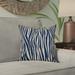 Lark Manor™ Akheelesh Wood Outdoor Square Pillow Cover & Insert Polyester/Polyfill blend in Blue/Navy | 16 H x 16 W x 6 D in | Wayfair