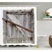 East Urban Home Rustic Aged Wooden Barn Door Single Shower Curtain Polyester | 75 H x 69 W in | Wayfair EABN1012 39403680