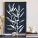 Red Barrel Studio® 'Midnight Leaves II' - Wrapped Canvas Painting Print Metal in White | 48 H x 32 W x 1 D in | Wayfair