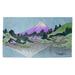 Indigo 26 x 0.25 in Area Rug - World Menagerie Mt. Fuji Reflected in Lake Kawaguchi Purple Area Rug Metal | 26 W x 0.25 D in | Wayfair