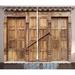 East Urban Home Traditional Door Semi-Sheer Rod Pocket Curtain Panels Polyester in Brown | 84 H in | Wayfair EABN8032 39454308