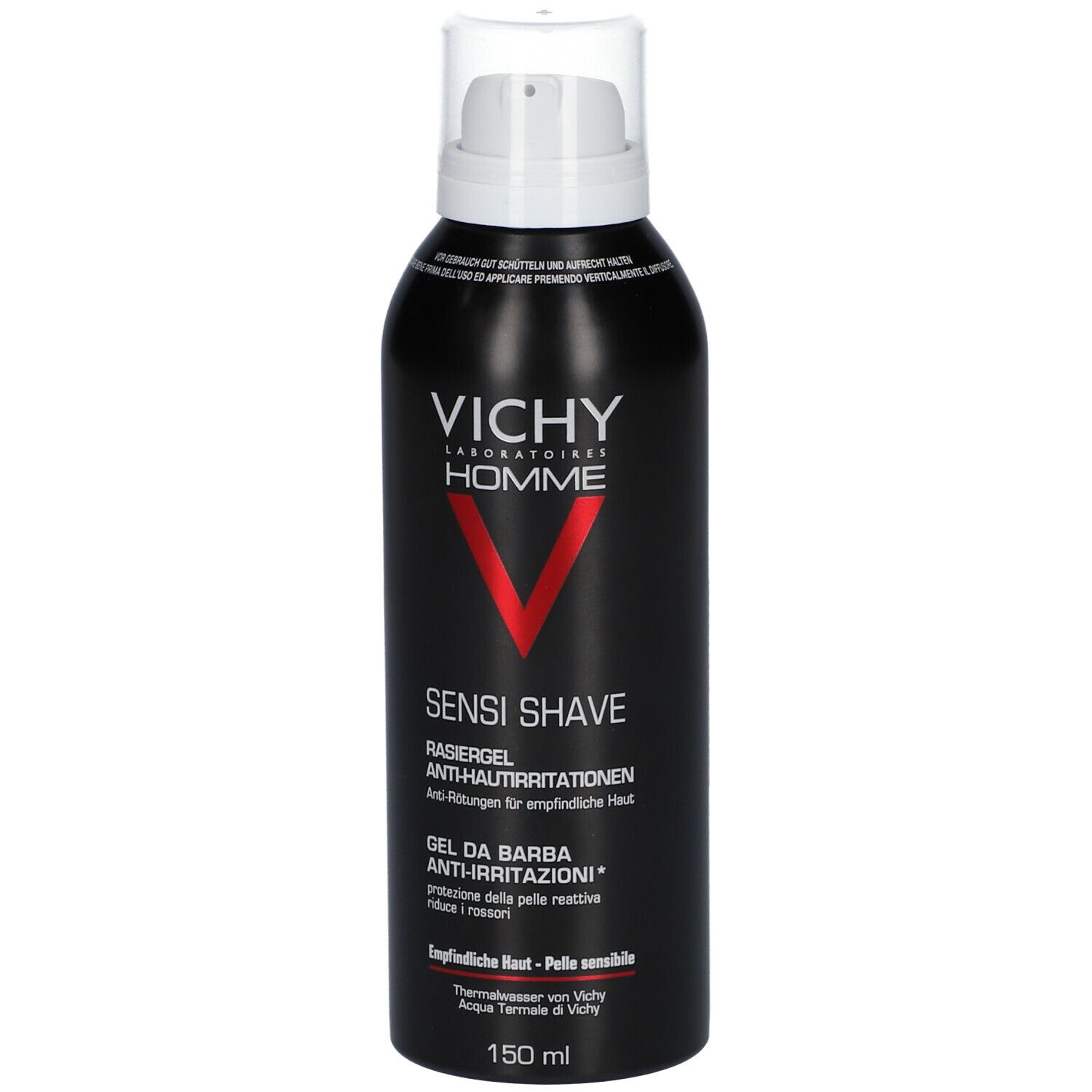 Vichy Homme Sensi Shave Gel da Barba Anti-Irritazioni 150 ml