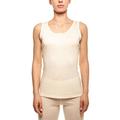 menique Women Sleeveless Tank Top Athletic Shirt Organic Merino Wool 160gsm (S, Natural)