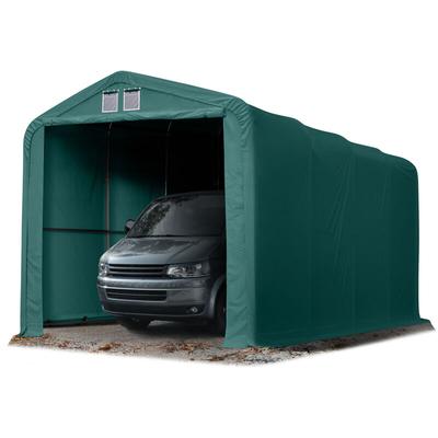 Wikinger Zeltgarage 4x8 m Lagerzelt Carport Torgröße 3,5x3,5 m für Boote, Wohnmobile, Traktoren Image