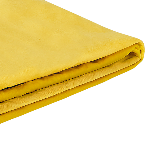 Abziehbarer Bezug Gelb für Bett FITOU 180 x 200 cm Samtstoff Elegant