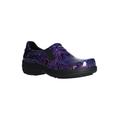 Wide Width Women's Bind Slip-Ons by Easy Works by Easy Street® in Purple Hearts Patent (Size 7 1/2 W)