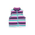 Faded Glory Vest: Purple Stripes Jackets & Outerwear - Size 6-9 Month