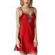 VALIN Women 100% Silk Nightdress Sleeveless Pyjamas S15004a,Red,M
