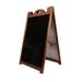 Rosalind Wheeler Frame Marker Magnetic Free Standing Chalkboard Wood in Black/Brown | 46.375 H x 1.875 W x 27.25 D in | Wayfair