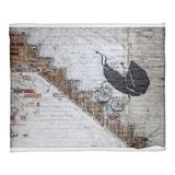 East Urban Home Banksy Baby Carriage Fleece Blanket Microfiber/Fleece/Microfiber/Fleece | 50 W in | Wayfair 0A98E26B6EFD4F9496F43EDA53F56820