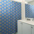 East Urban Home Koi Fish & Waves Single Sower Curtain Polyester in Gray/Blue | 74 H x 71 W in | Wayfair ECD086BC00F24CCC99251C6C4DDD5982