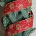 Northlight Seasonal Cranberry Red & Gold Poinsettia Christmas Wired Craft Ribbon 2.5" x 10 Yards in Gray/Yellow | 2.5 H x 2.5 W x 360 D in | Wayfair