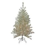 Northlight Seasonal 4.5' Soft Metallic Champagne Artificial Tinsel Christmas Tree - Clear Lights in White | 48 H x 22 W in | Wayfair