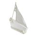 Northlight Seasonal 11.5" White & Tan Cape Cod Inspired Ship w/ Sails Table Top Decoration in Blue/Brown/White | 12.5 H x 9.6 W x 9.6 D in | Wayfair