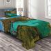 East Urban Home Nature Green/Aqua/Blue Microfiber Rustic Coverlet/Bedspread Set Microfiber in Blue/Green | Twin Coverlet + 1 Sham | Wayfair