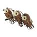 Northlight Seasonal Set 3 Sisal & Twig Owl Christmas Ornaments 3.5" Wood in Brown | 3.5 H x 4 W x 2 D in | Wayfair 32636960