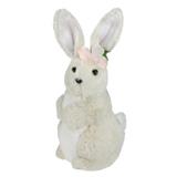 Northlight Seasonal 11.5" Beige Plush Standing Easter Bunny Rabbit Girl Spring Tabletop Figurine, Polyester | 11.5 H x 4.5 W x 5.5 D in | Wayfair