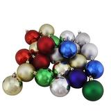 Northlight Seasonal Multi-Color Shatterproof 2 Finish Christmas Ball Ornament Plastic in Gray/Green/Red | Wayfair 31753543
