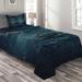 East Urban Home Landscape Black/Blue/Red Microfiber Reversible Coastal Coverlet/Bedspread Set Microfiber | Twin Coverlet + 1 Sham | Wayfair