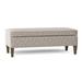 Red Barrel Studio® Congaree Upholstered Flip Top Storage Bench Upholstered in Brown/Yellow | 18 H x 48 W x 21 D in | Wayfair