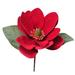Northlight Seasonal 11" & Green Artificial Magnolia Christmas Pick Plastic/Fabric in Red | 11 H x 9 W x 7 D in | Wayfair NORTHLIGHT GB26174