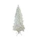 Northlight Seasonal 9' Pre-Lit Slim Flocked White Pine Artificial Christmas Tree - Warm White LED Lights, in Green/White | 108 H x 49 W in | Wayfair